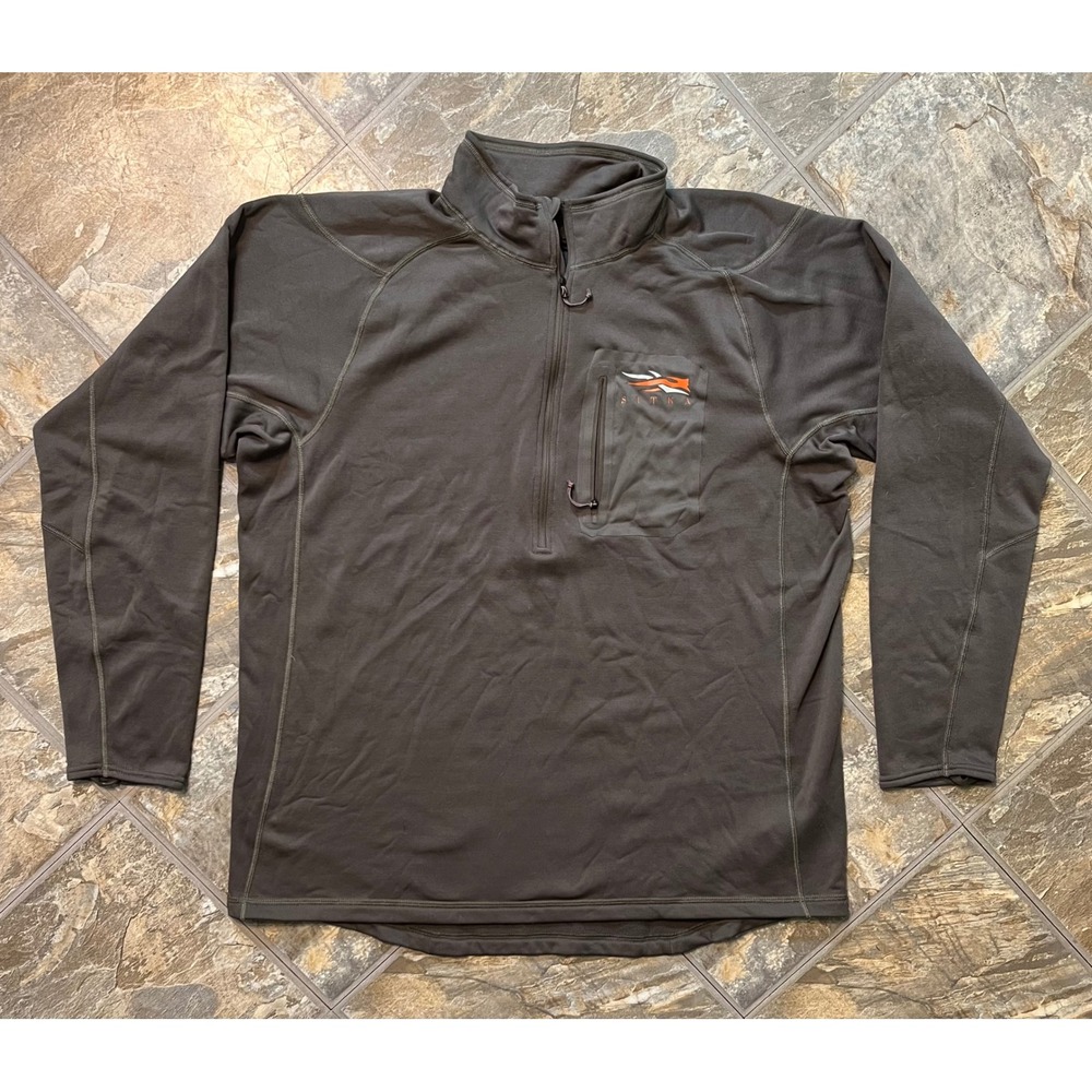 Sitka Gear Core Midweight Zip-T Mens XXL Brown Hunting Base Layer